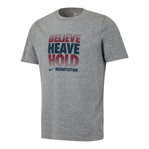 NIKE BELIEVE WEIGHTLIFTING TEE GREY  | 